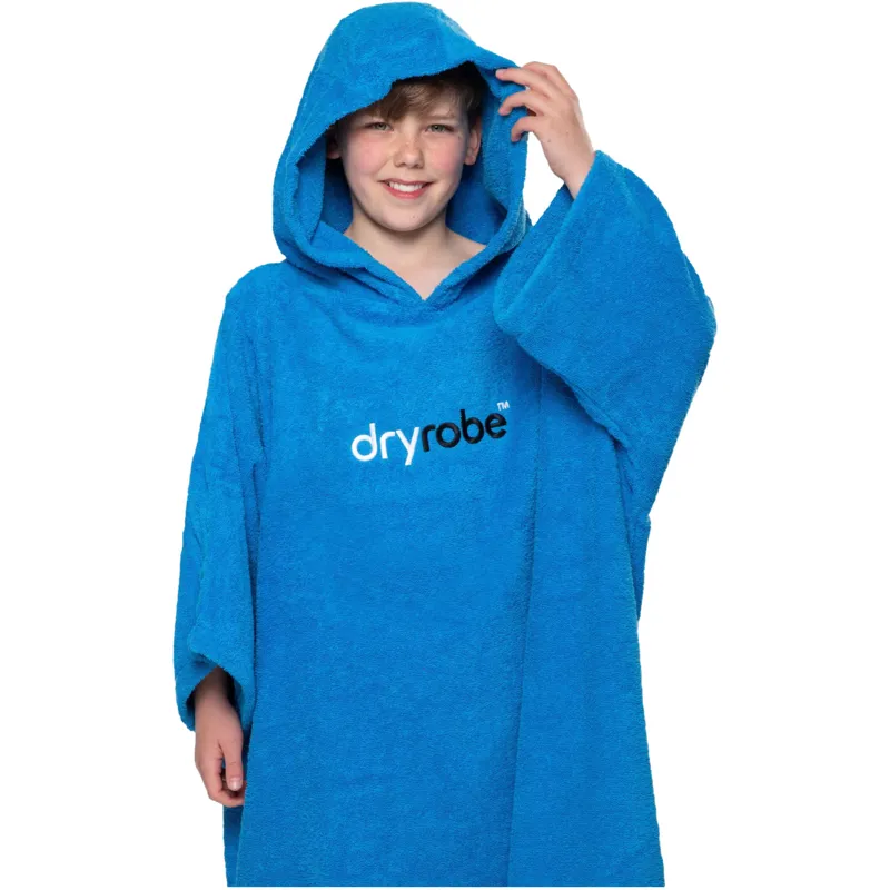 Dryrobe Kids Organic Cotton Towel Robe V3 Small 10-13 Years Cobalt Blue-3